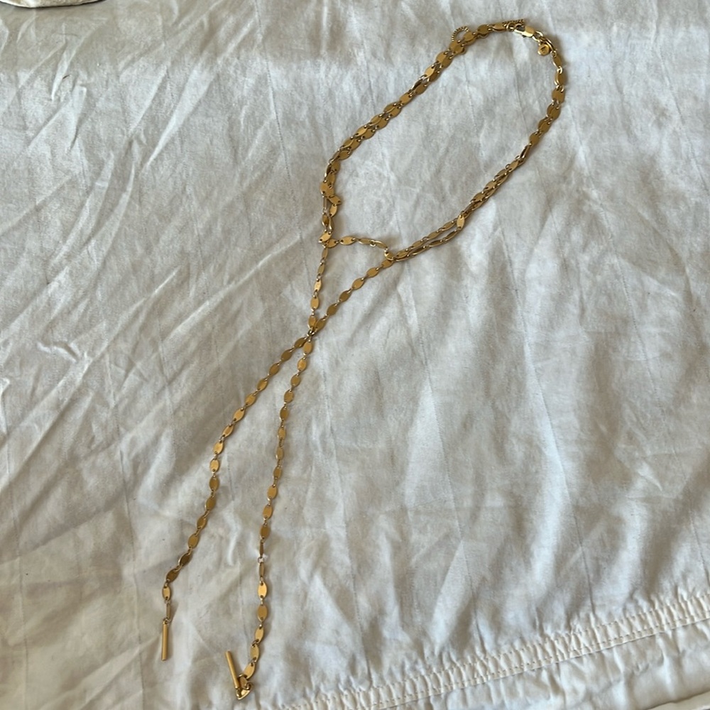 Madewell waterfall Lariat Necklace